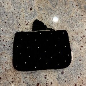 Sezane Black Velvet Pouch